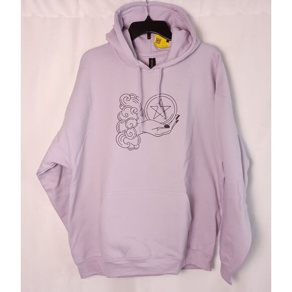 Tarot Ace of Pentacles Hoodie XL Light Purple Gildan Unisex NEW Cozy Fit - Picture 1 of 4